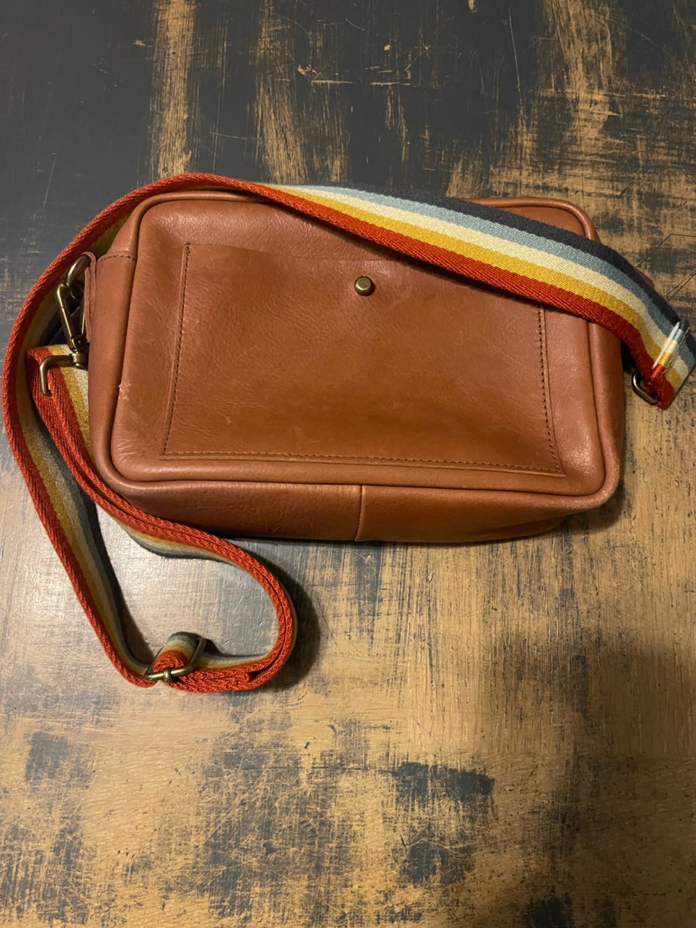 MADEWELL The Transport Camera Saddle Leather Crossbody Shoulder Bag Purse